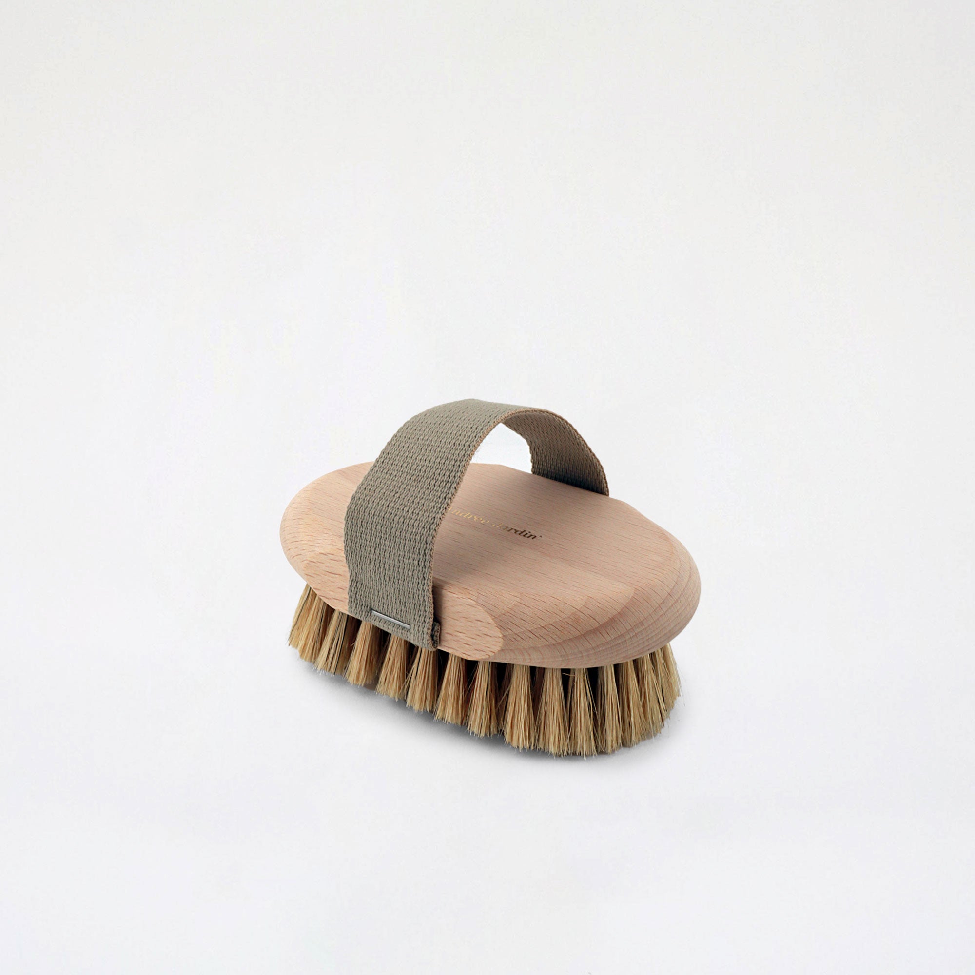 Primabiotic Eco Body Massage Brush – Beech Wood Handle & Agave Fibers, With Cotton Strap & Pouch, For Dry Brushing & Cellulite Massage